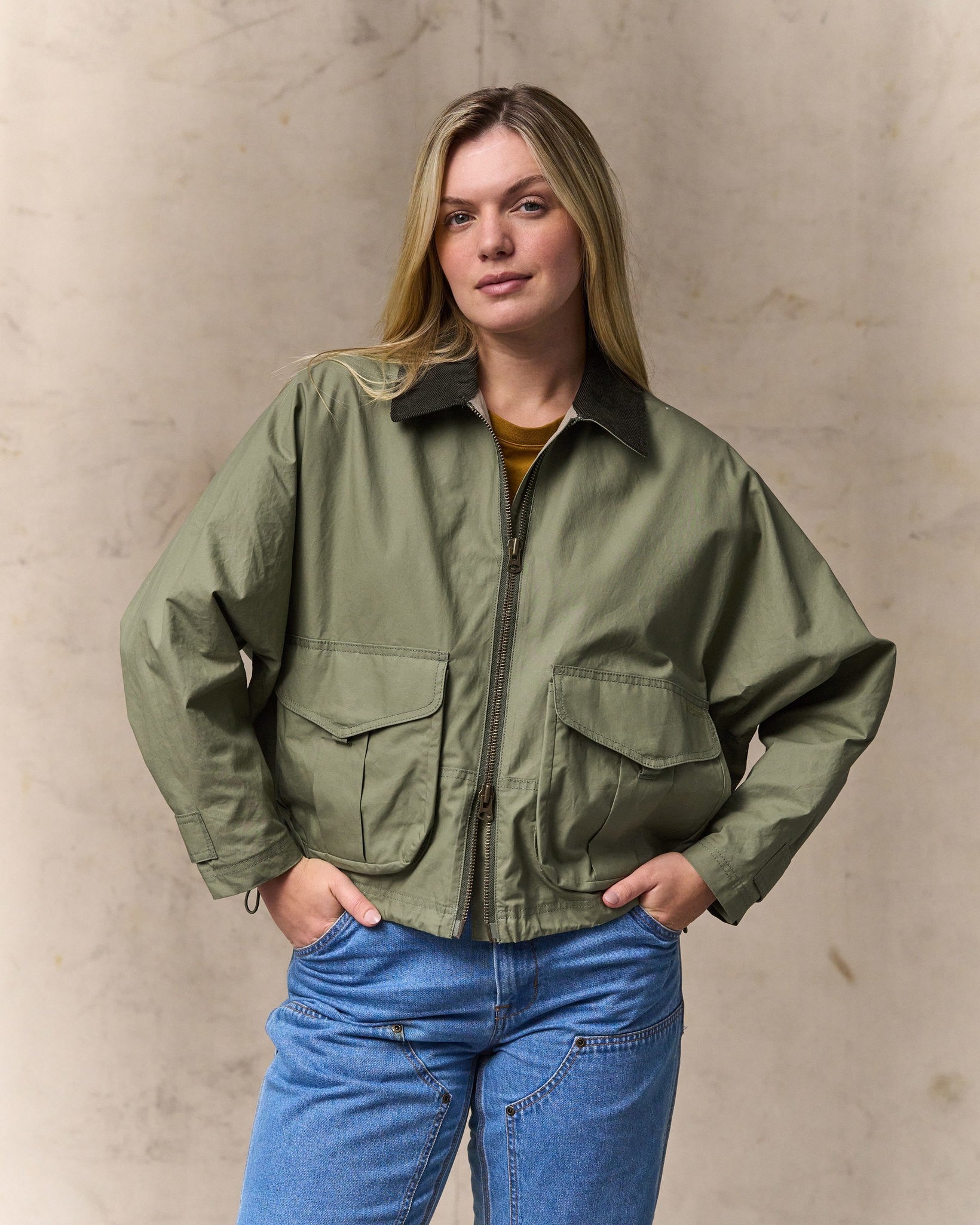 Women's Dry Wax Short Work Jacket - Slate Olive