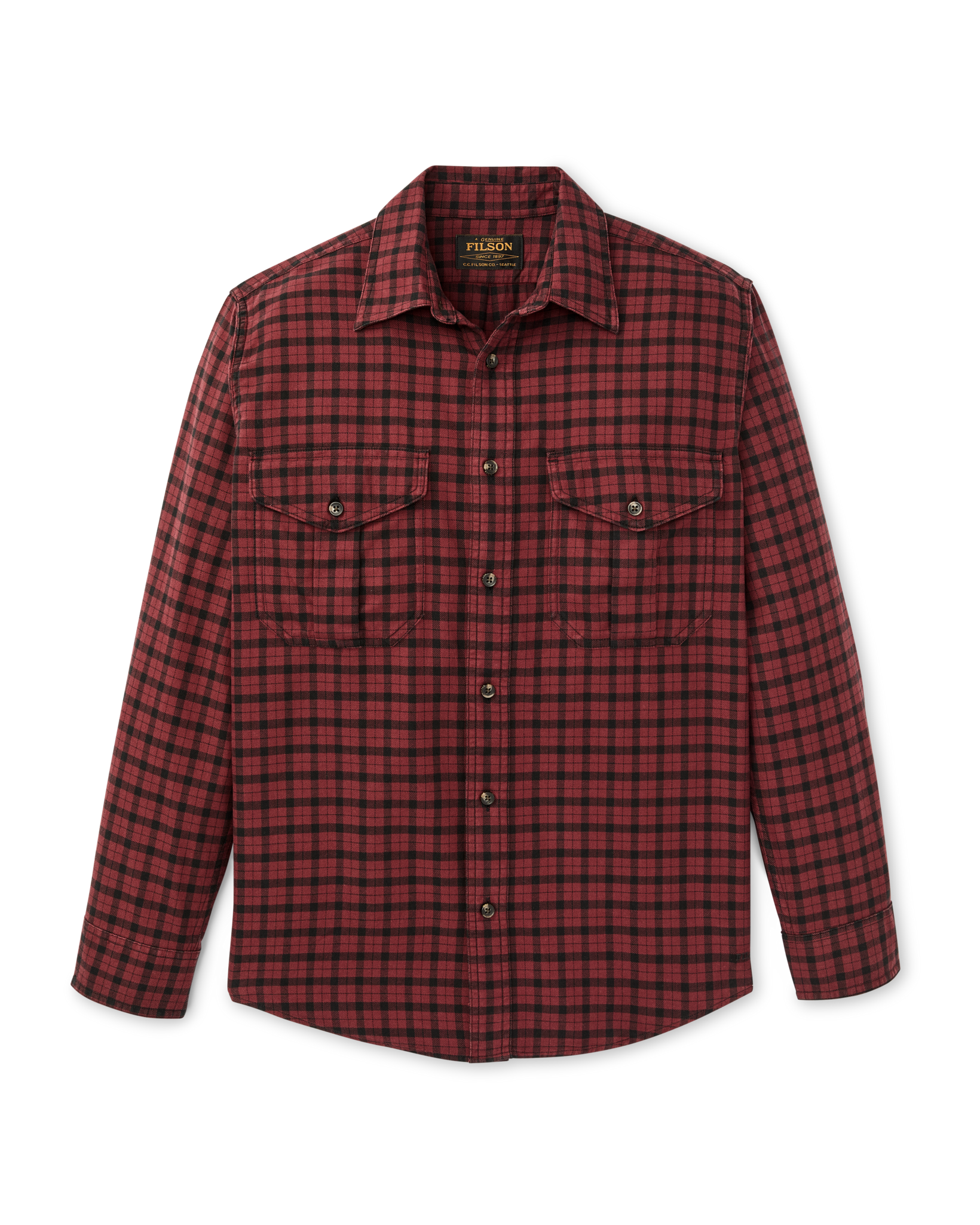 Lightweight Alaskan Guide Shirt - Port / Black Plaid - Image 4