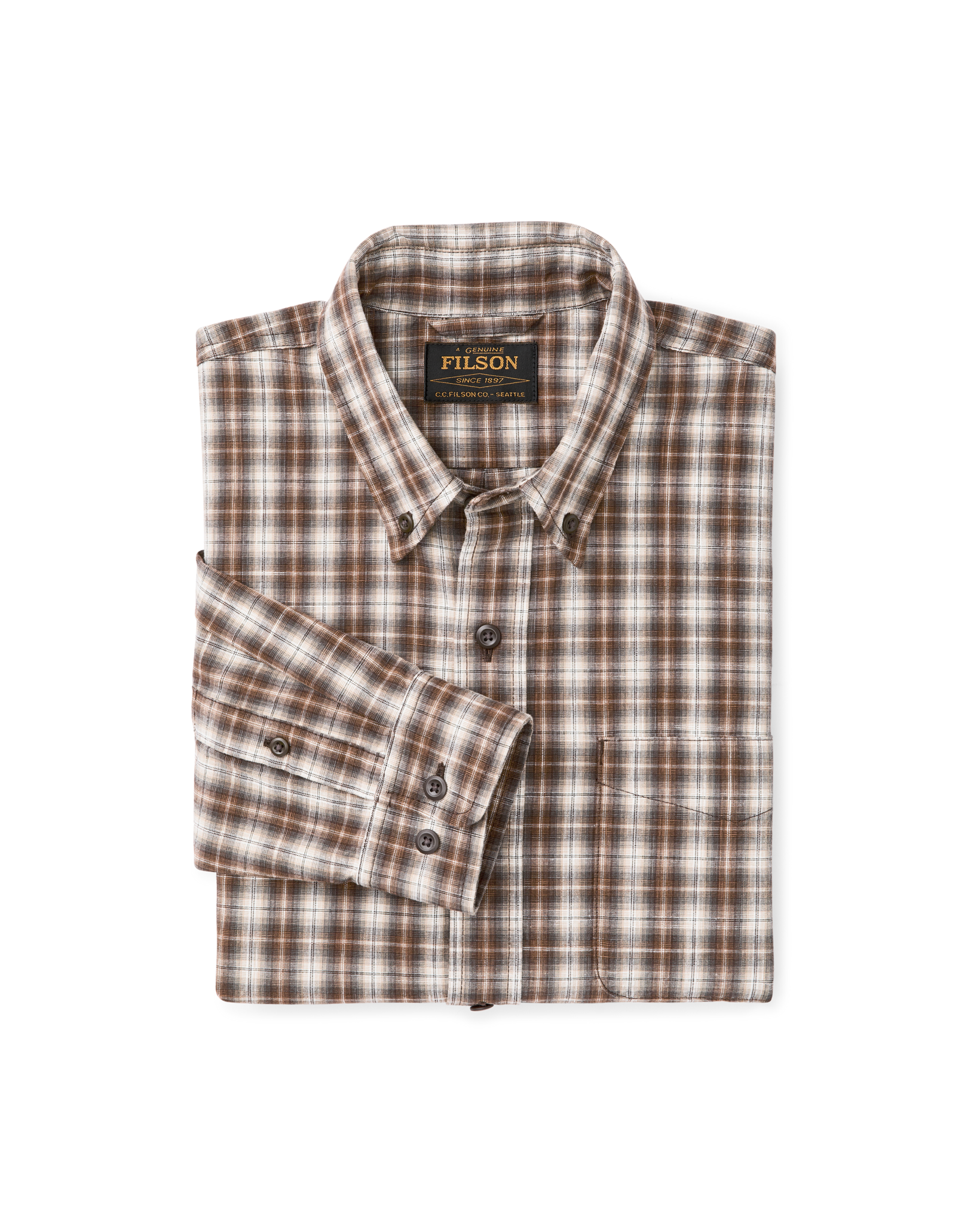 Chambray Button-Down Shirt - Cascade Plaid - Image 7