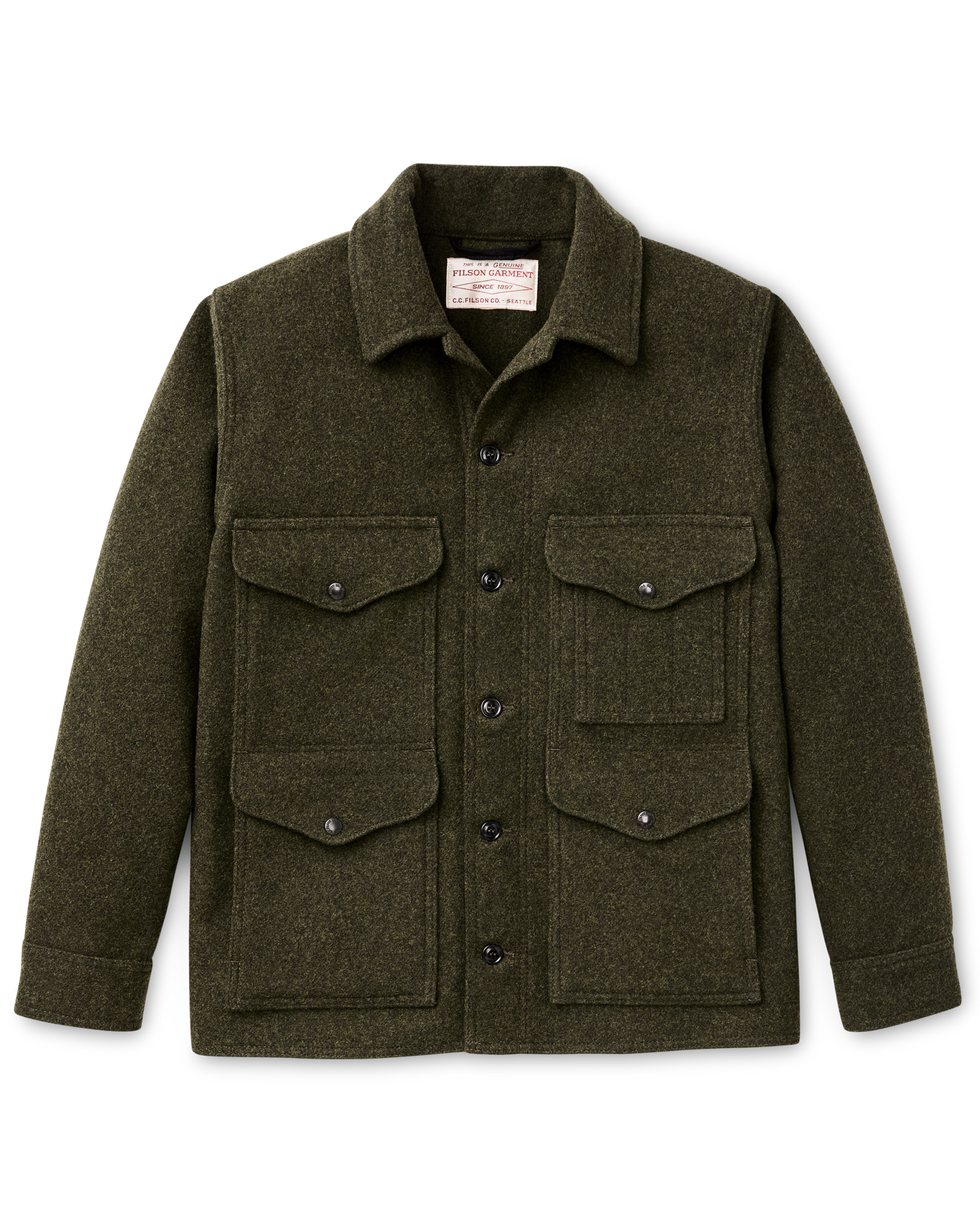 Mackinaw Wool Cruiser Jacket - Forest Green - Image 4