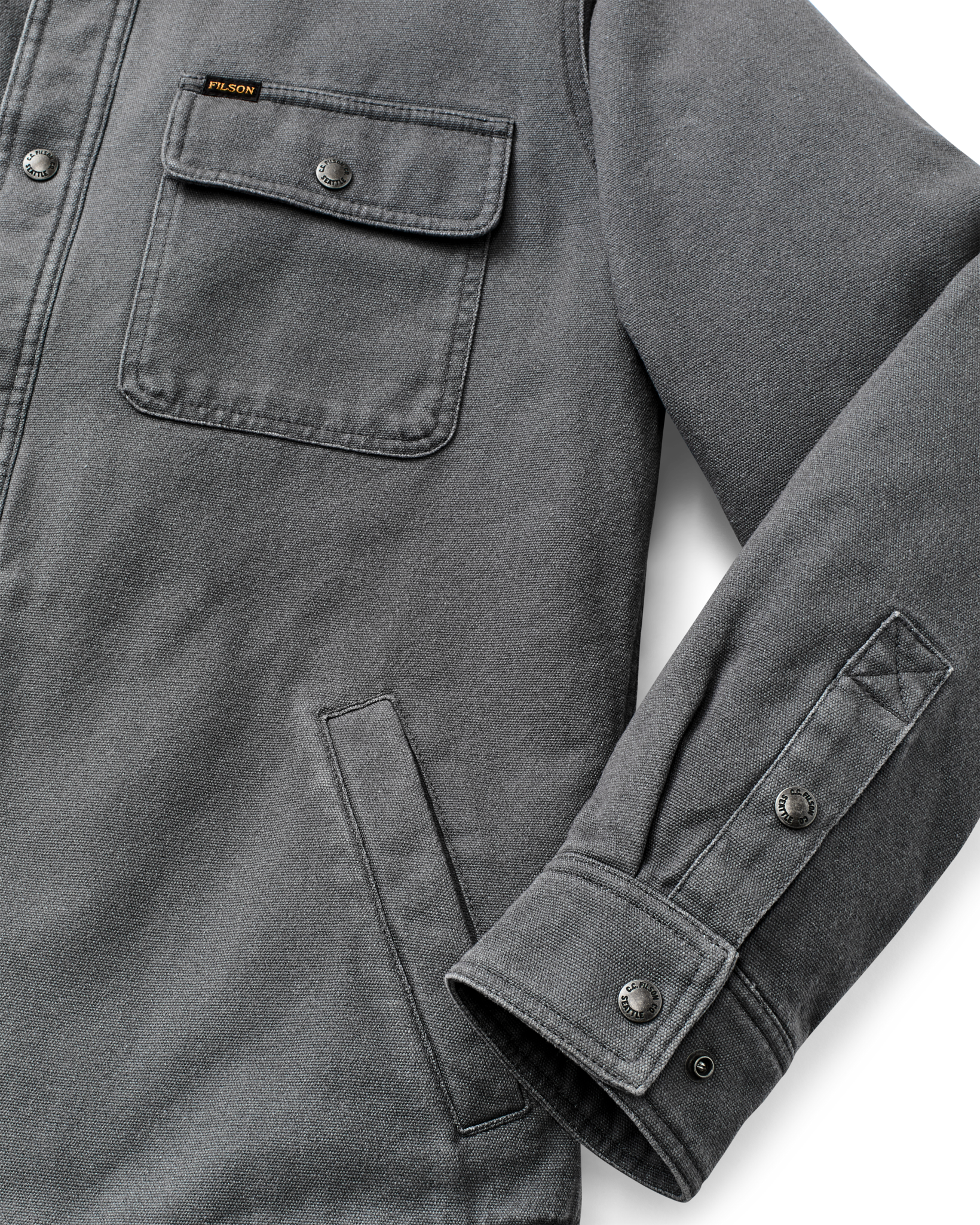Fleece Lined Jac-Shirt - Rockslide Gray - Image 8