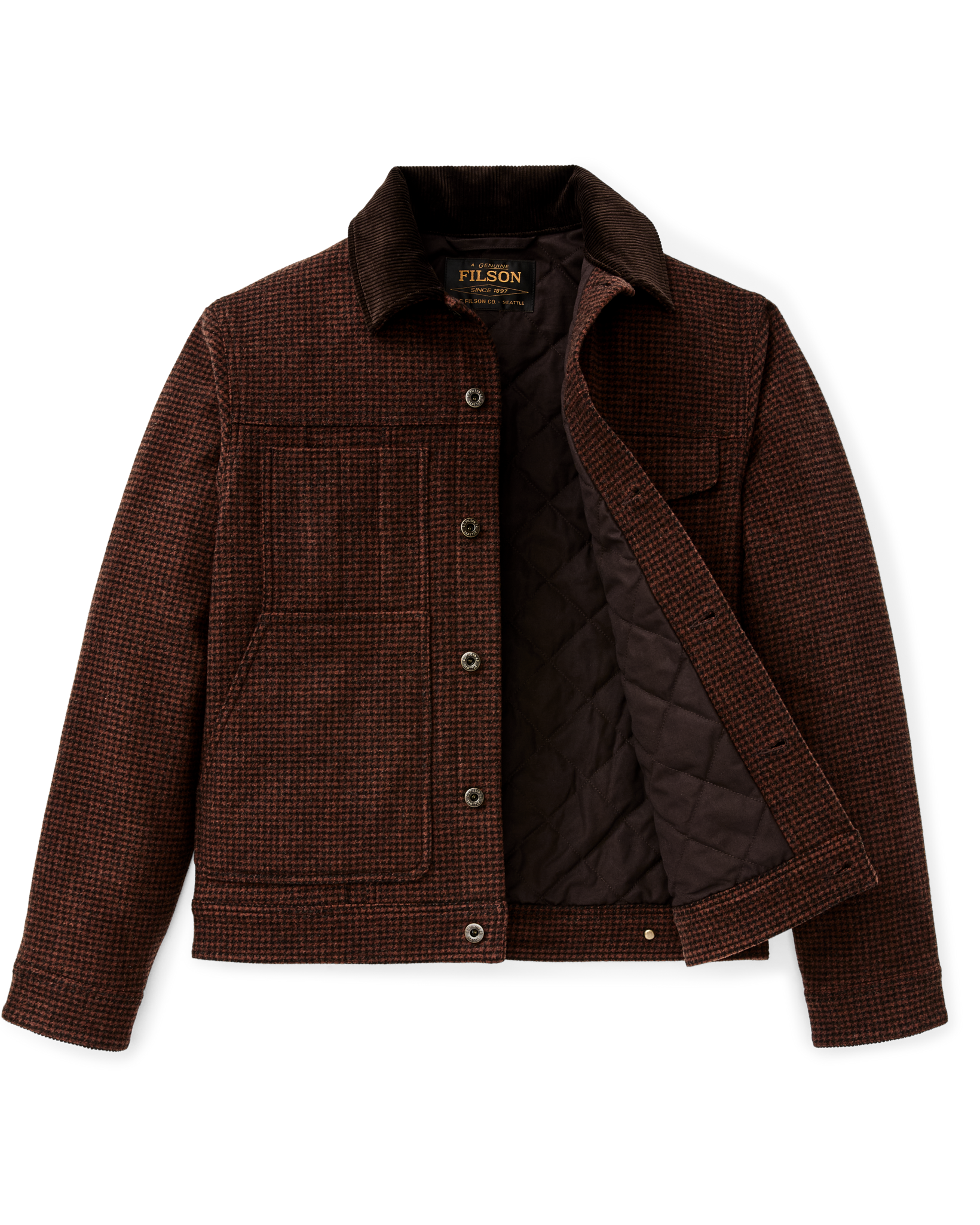 Spokane Insulated Short Cruiser - Merlot / Black Plaid - Image 5