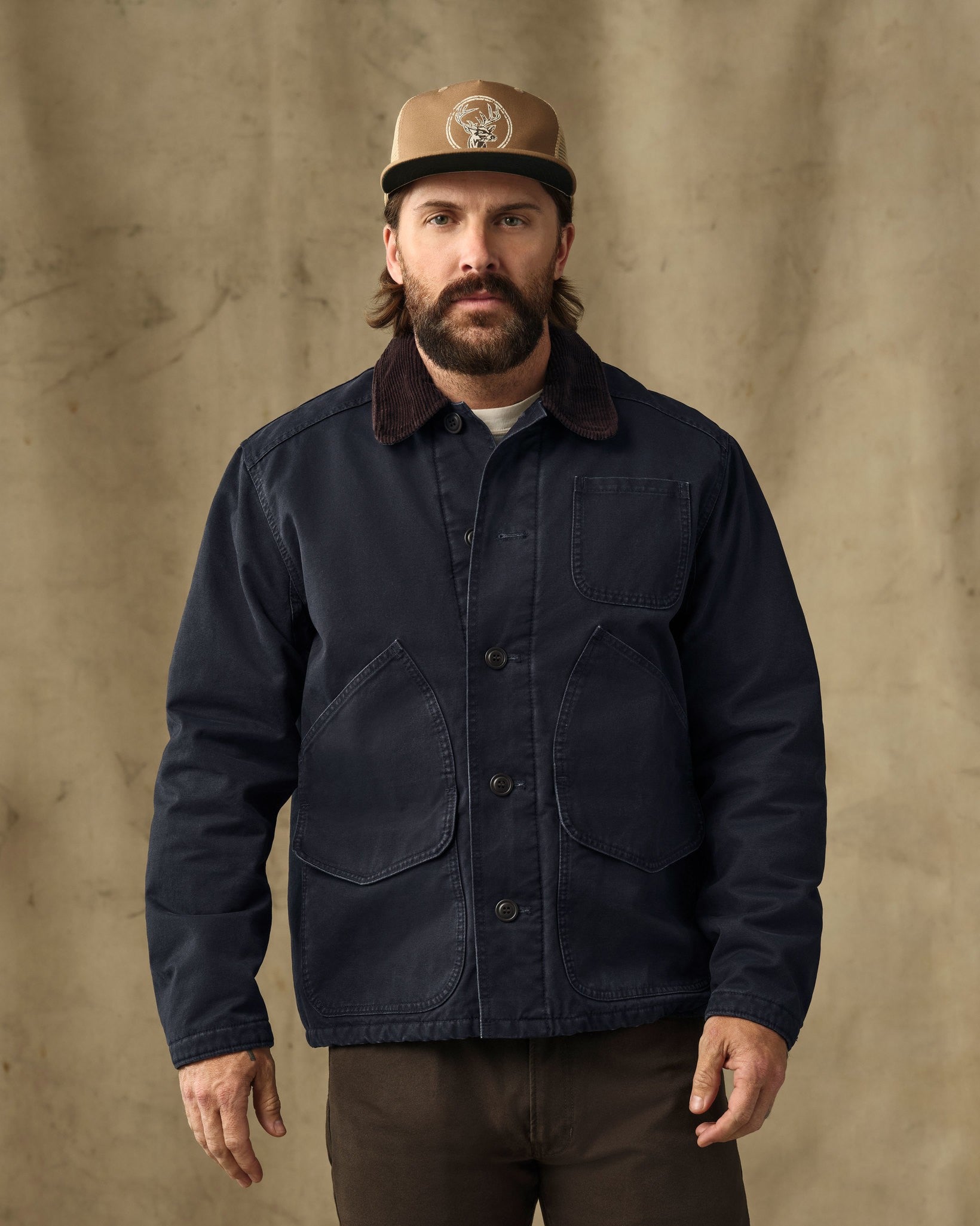 Insulated Canvas Outfitter Jacket - Dark Navy