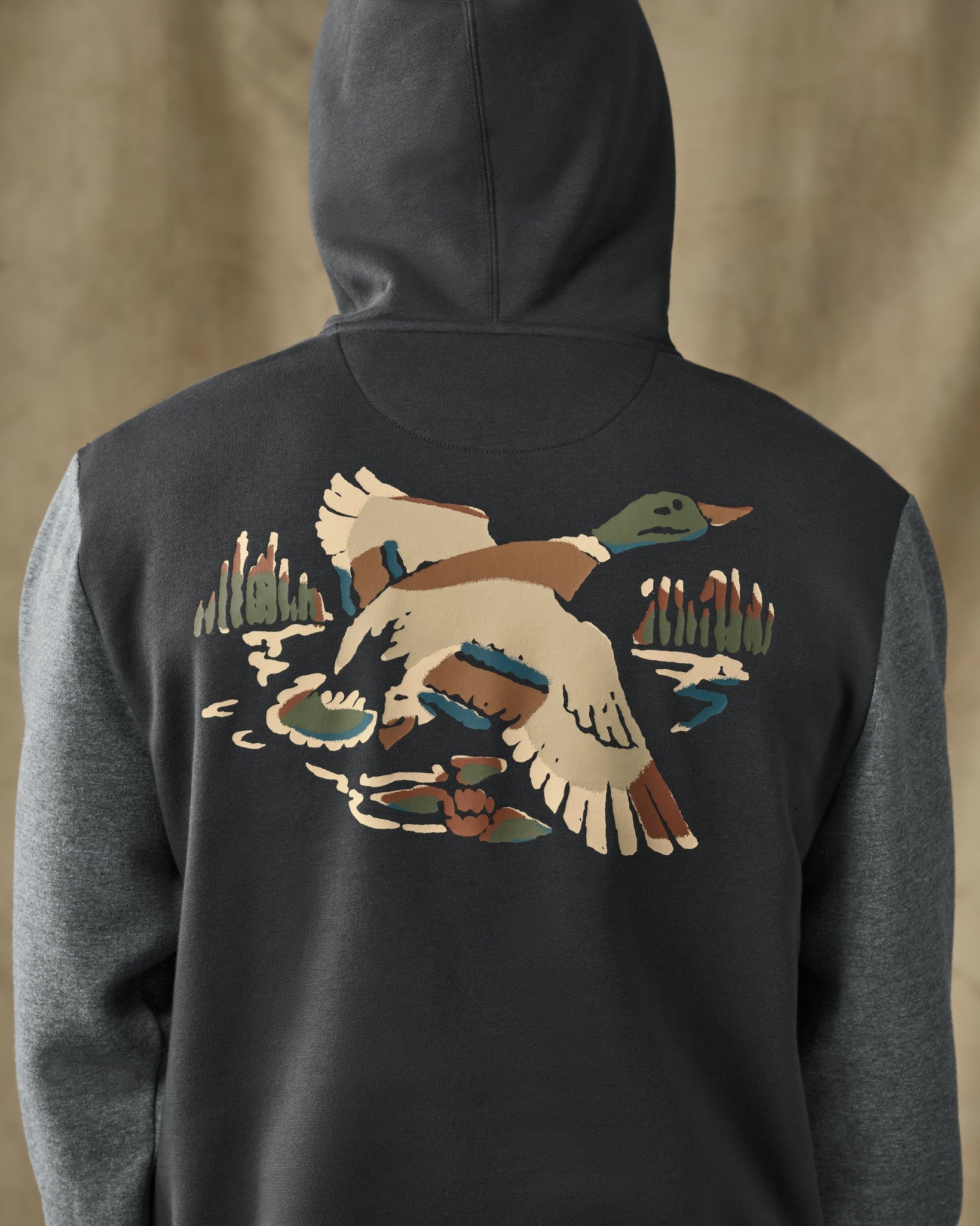 Mallard Graphic Hoodie - Faded Black - Image 2