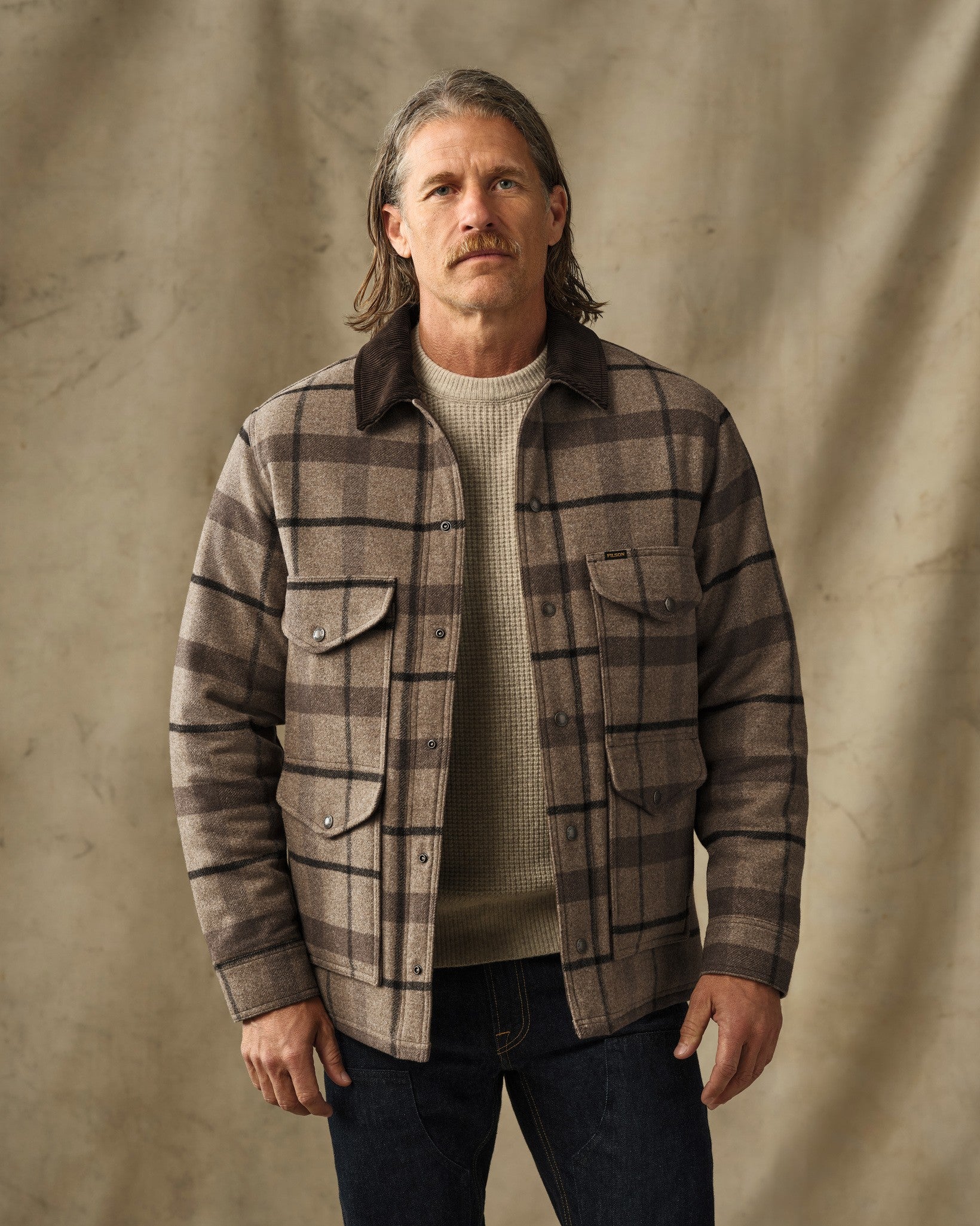 Spokane Insulated Cruiser Jacket - Brown Heather Plaid