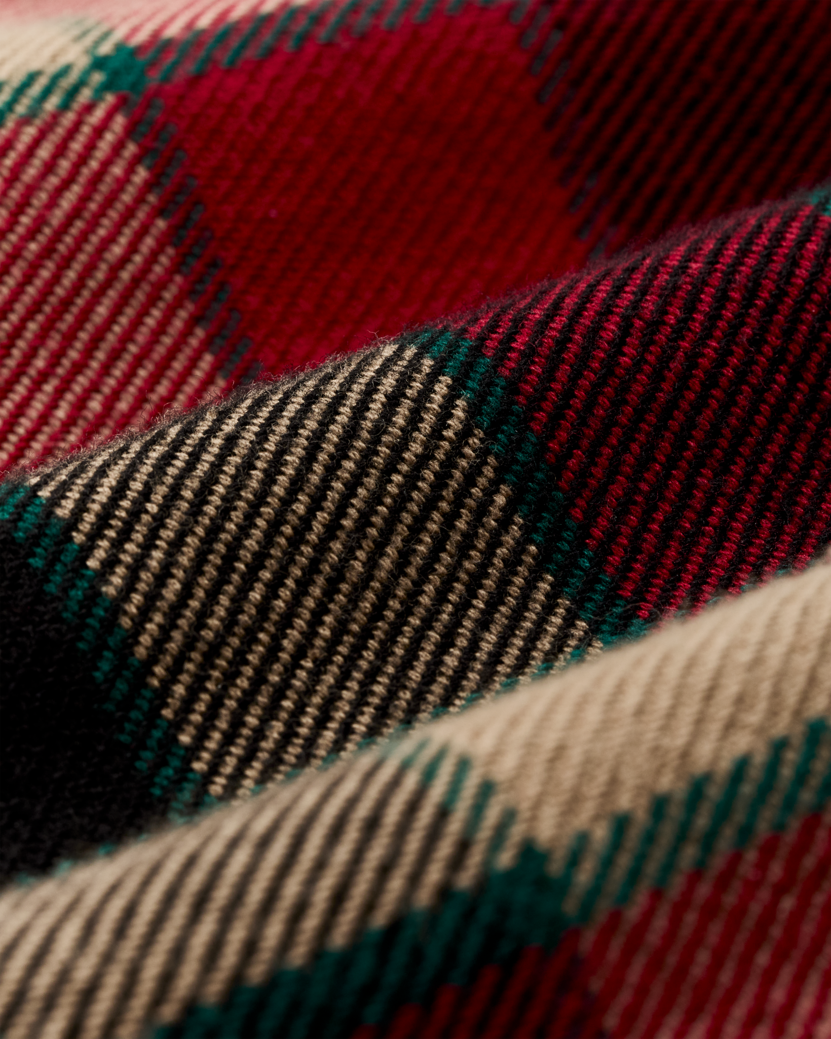 Vintage Flannel Work Shirt - Red / Cream Plaid - Image 7