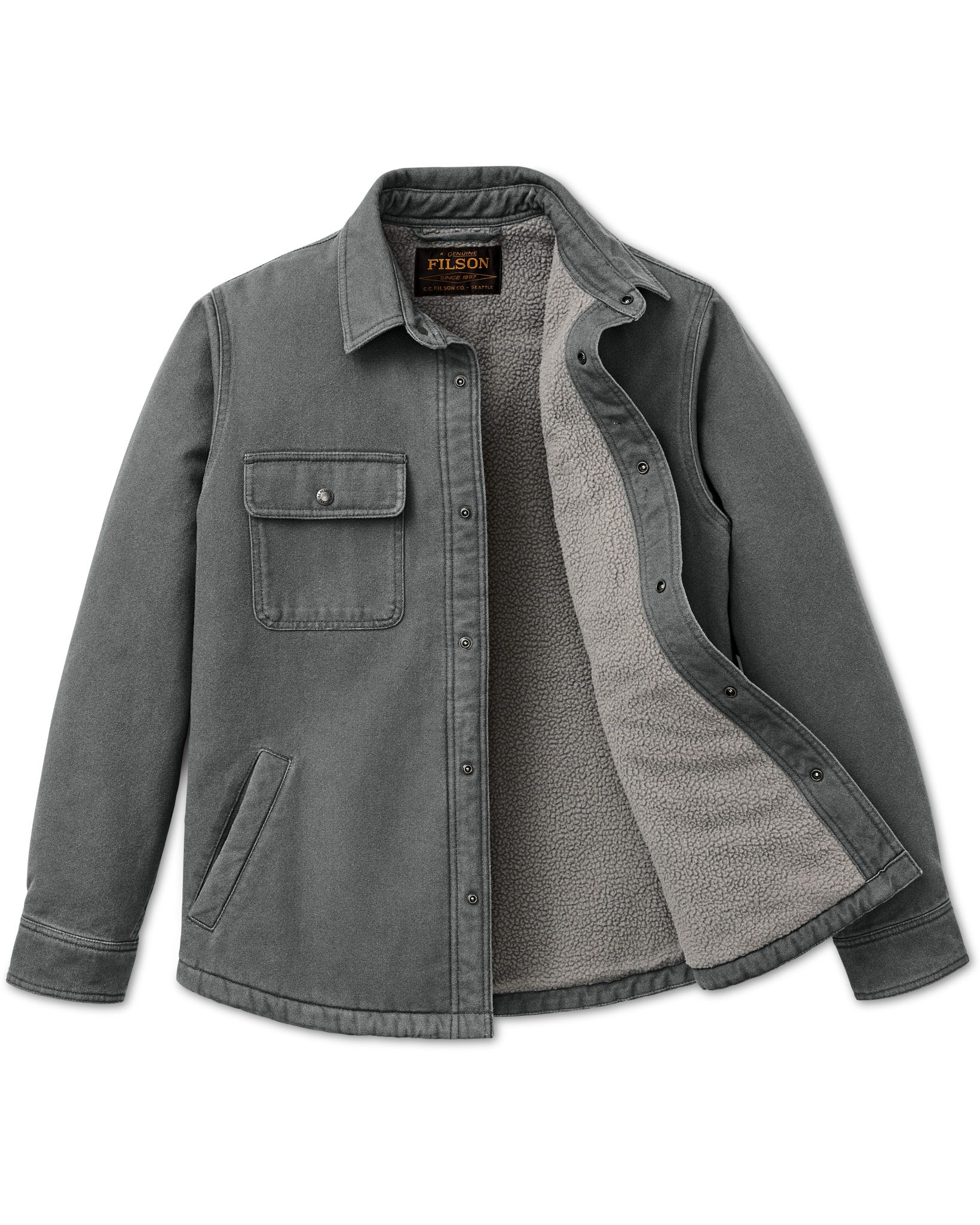 Fleece Lined Jac-Shirt - Rockslide Gray - Image 2