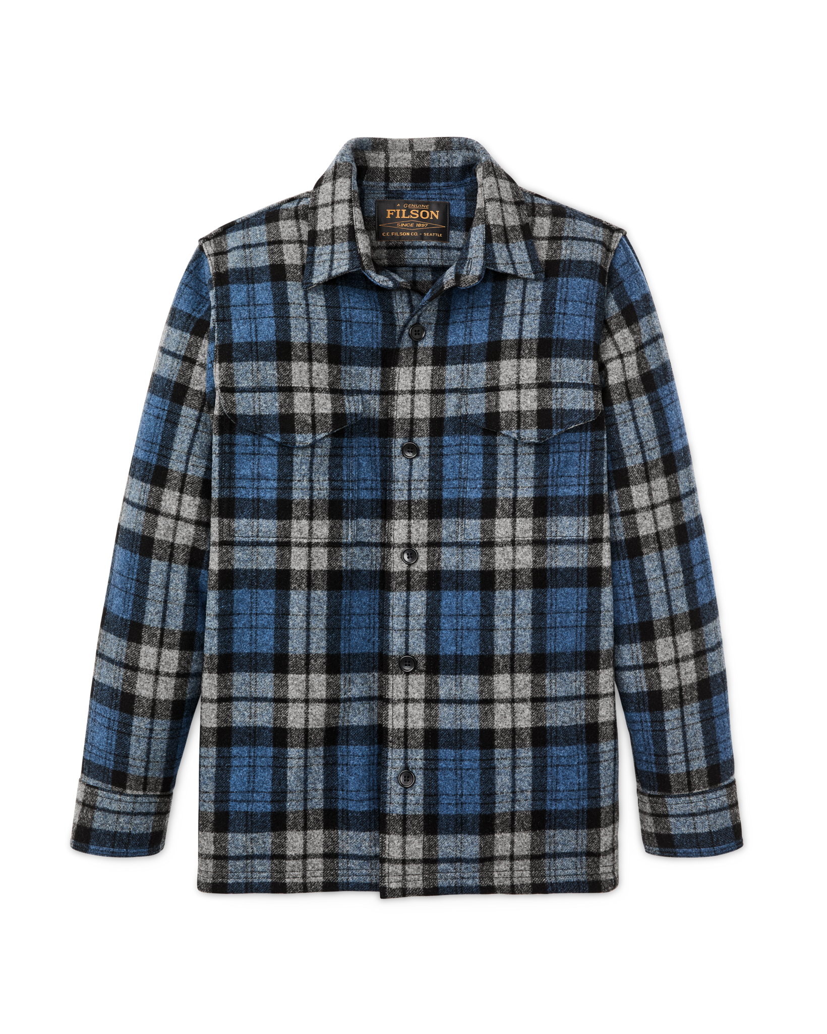 Wool Jac-Shirt - Blue / Heather Gray Plaid - Image 4