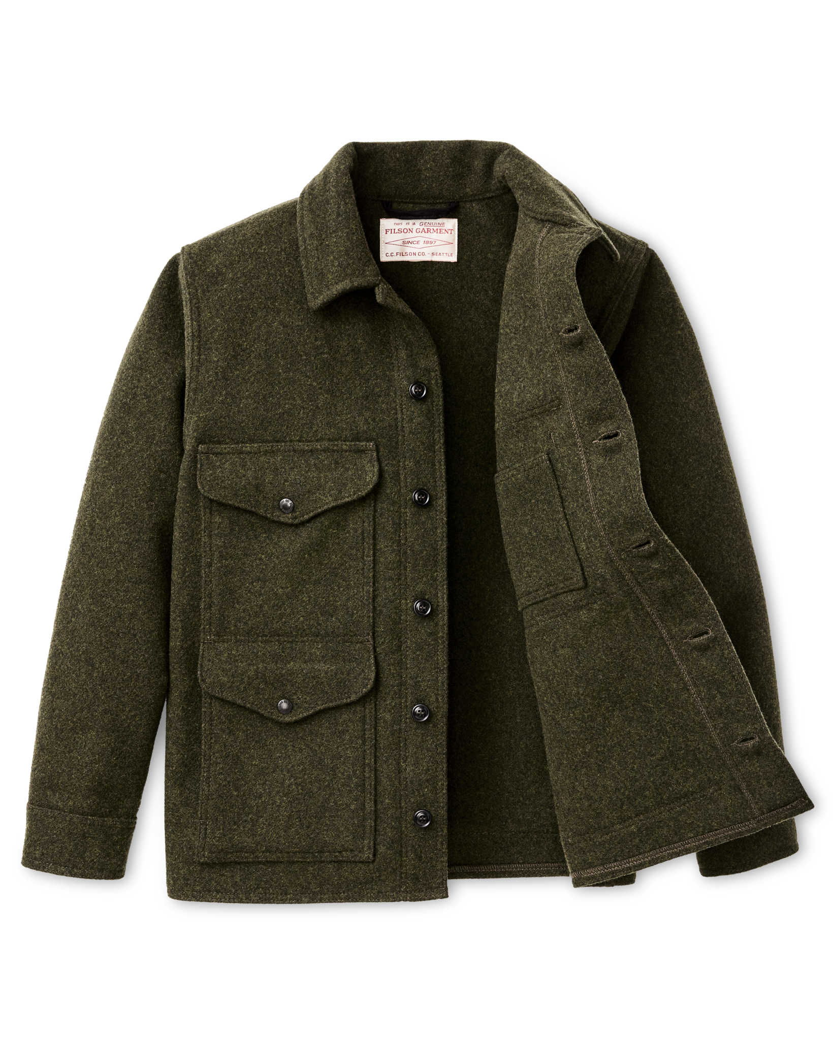 Mackinaw Wool Cruiser Jacket - Forest Green - Image 5