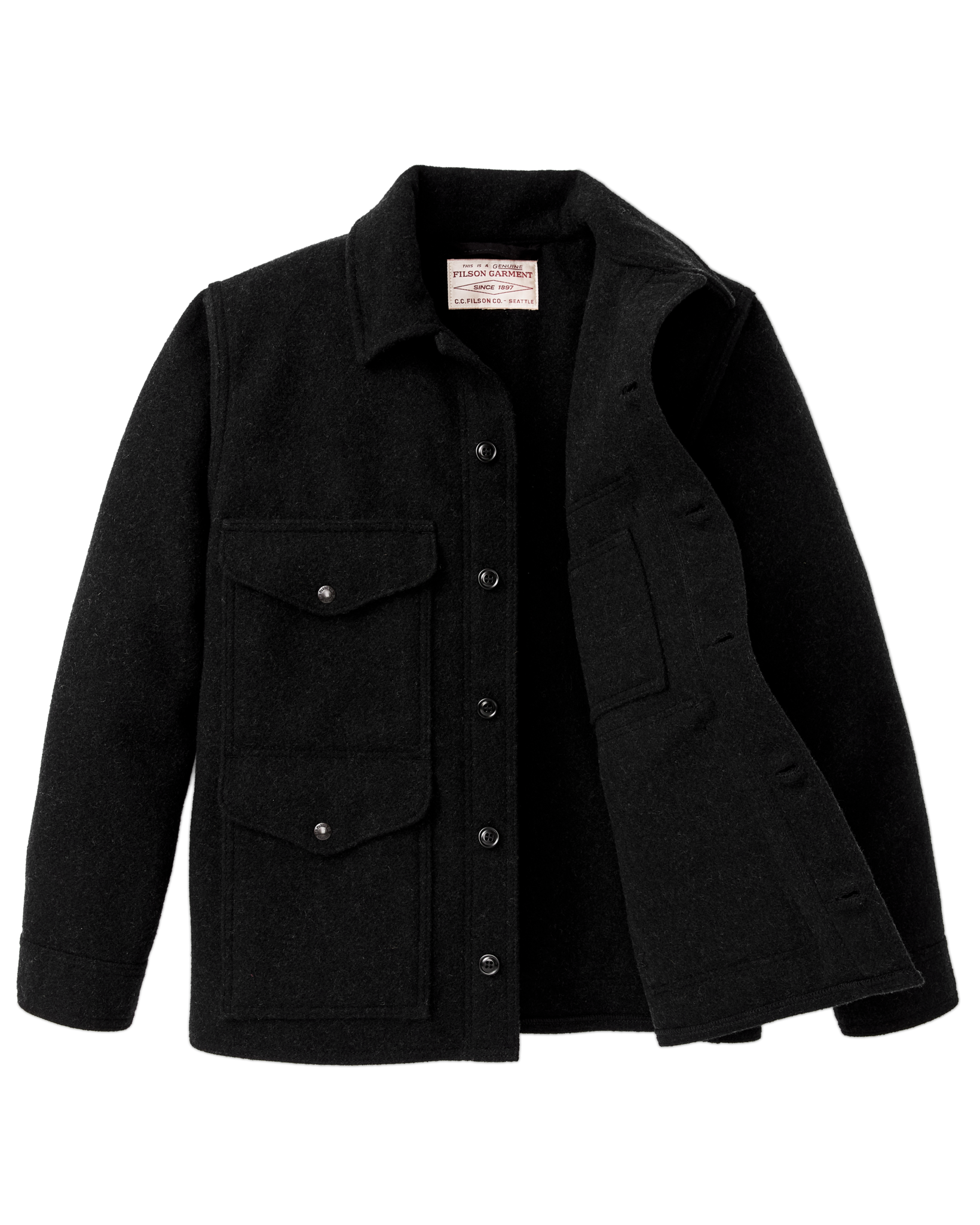 Mackinaw Wool Cruiser Jacket - Charcoal - Image 5