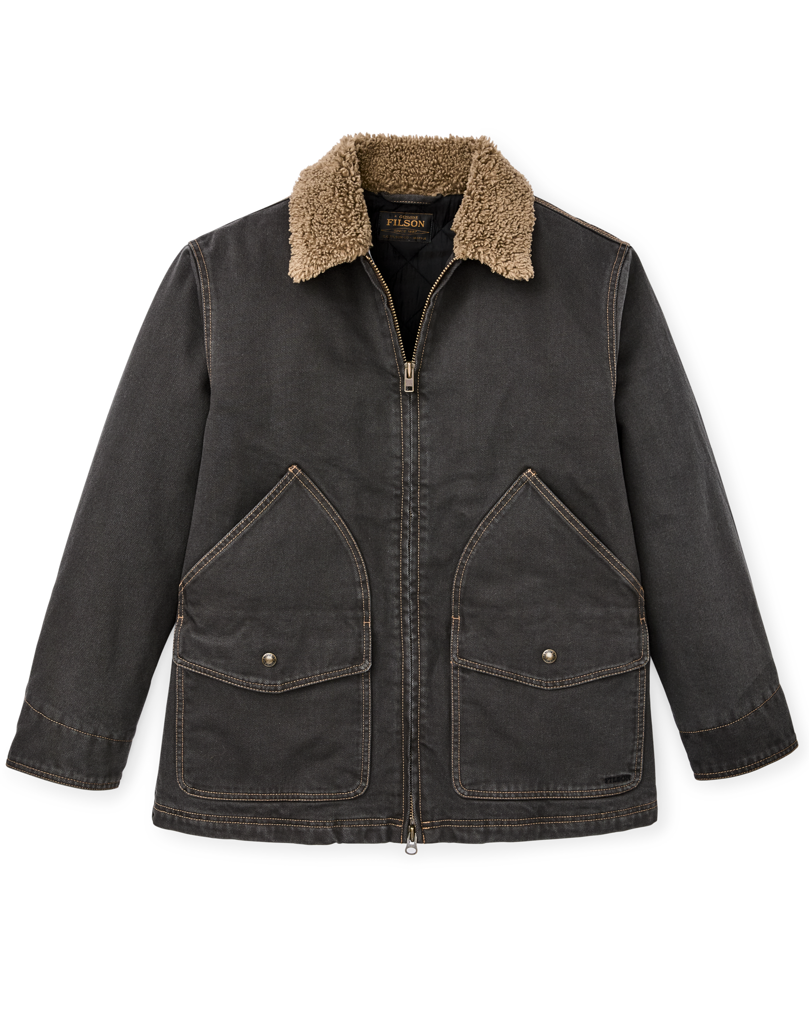 Women's Insulated Denim Outfitter Coat - Black - Image 5