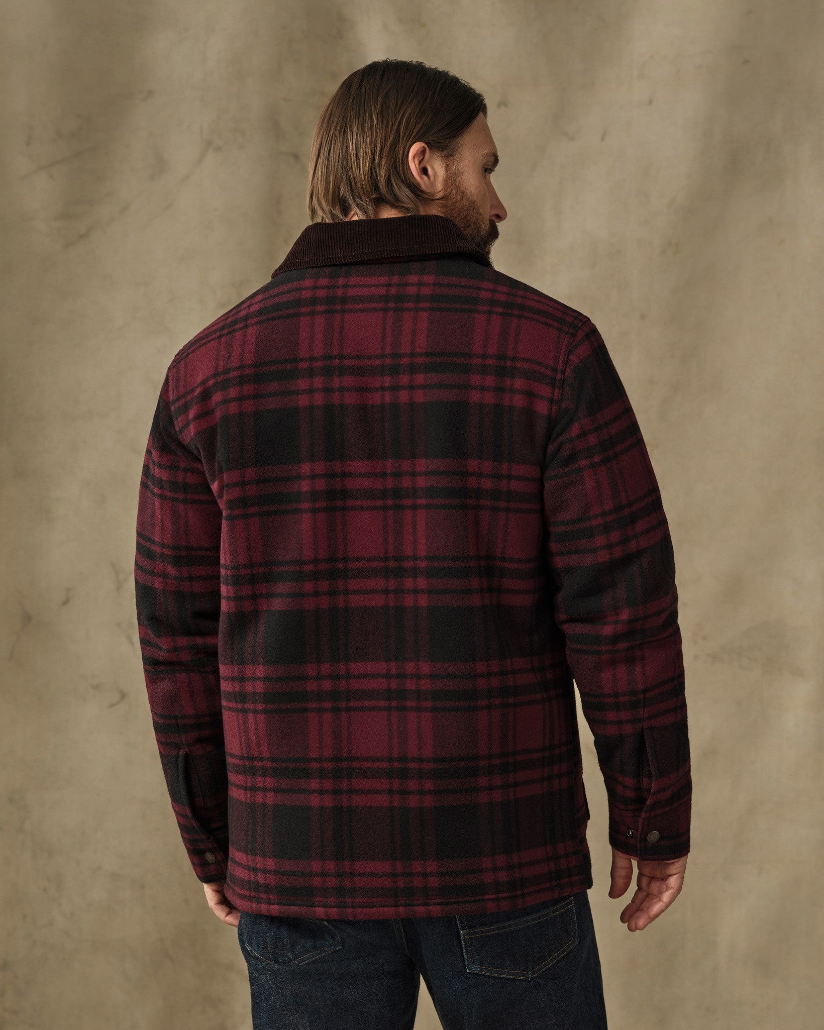 Spokane Insulated Cruiser Jacket - Port / Black Plaid - Image 3