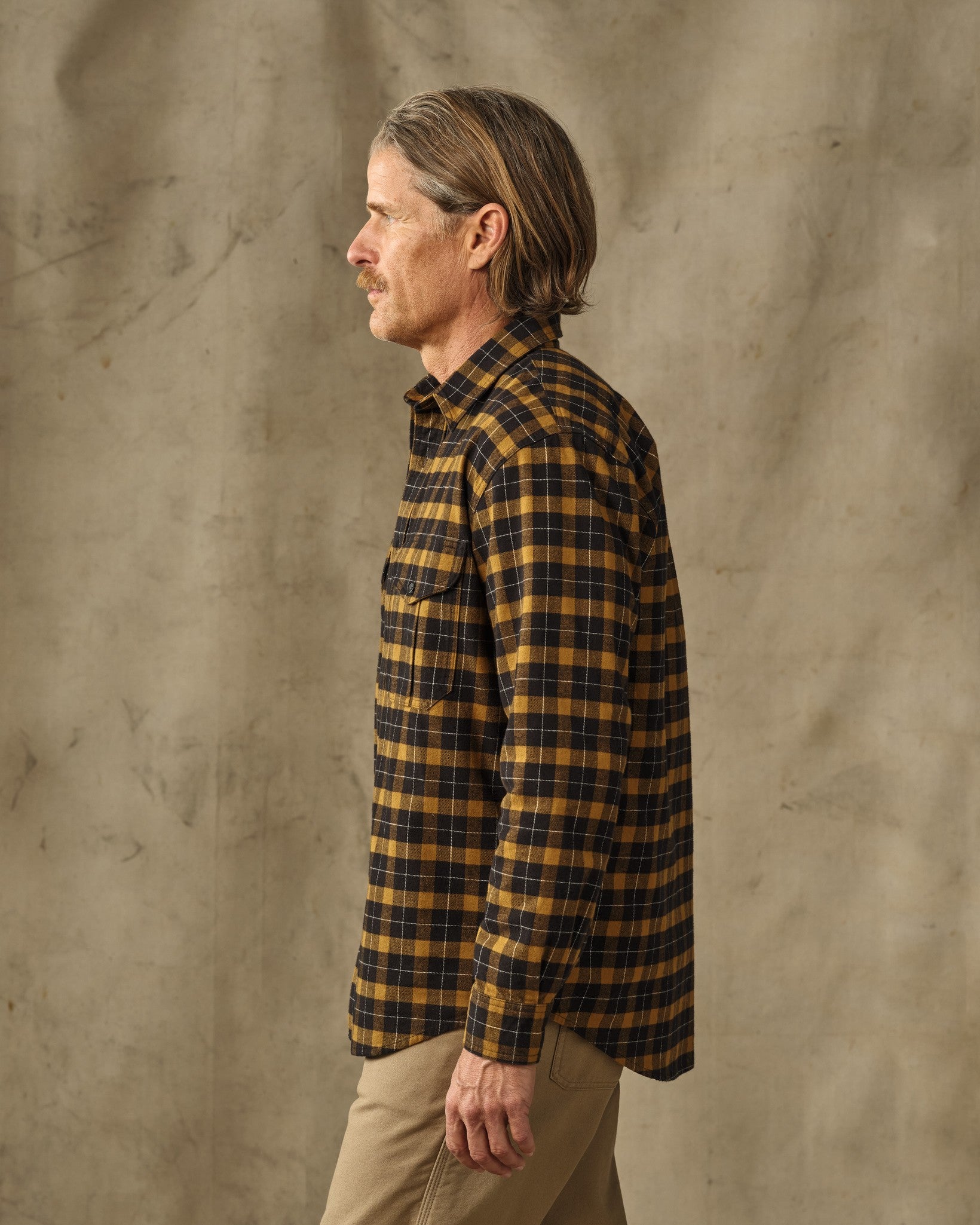 Alaskan Guide Shirt - Black / Gold Plaid - Image 3