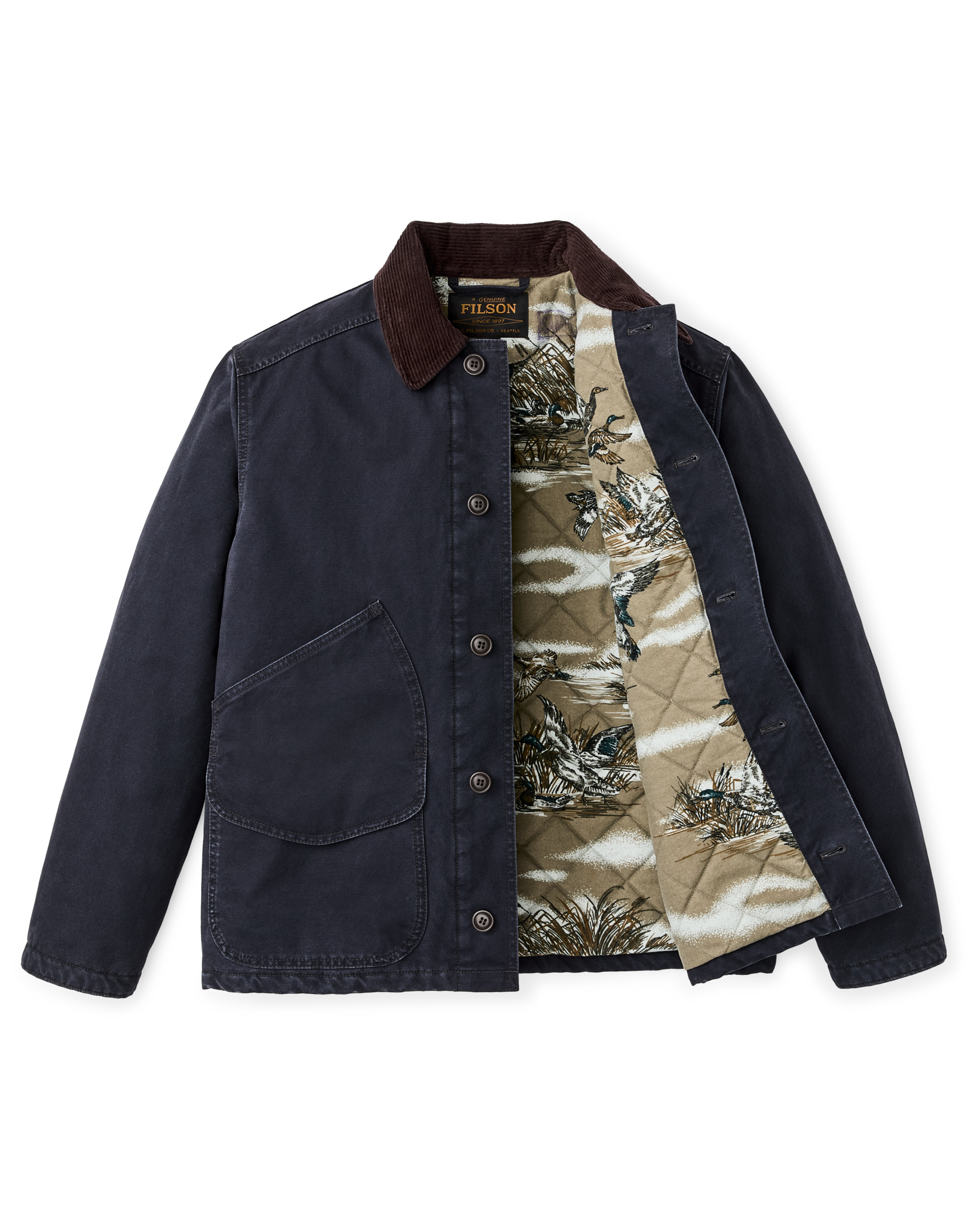 Insulated Canvas Outfitter Jacket - Dark Navy - Image 2
